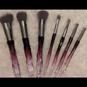 Purple/Clear Makeup Brushes Never Used